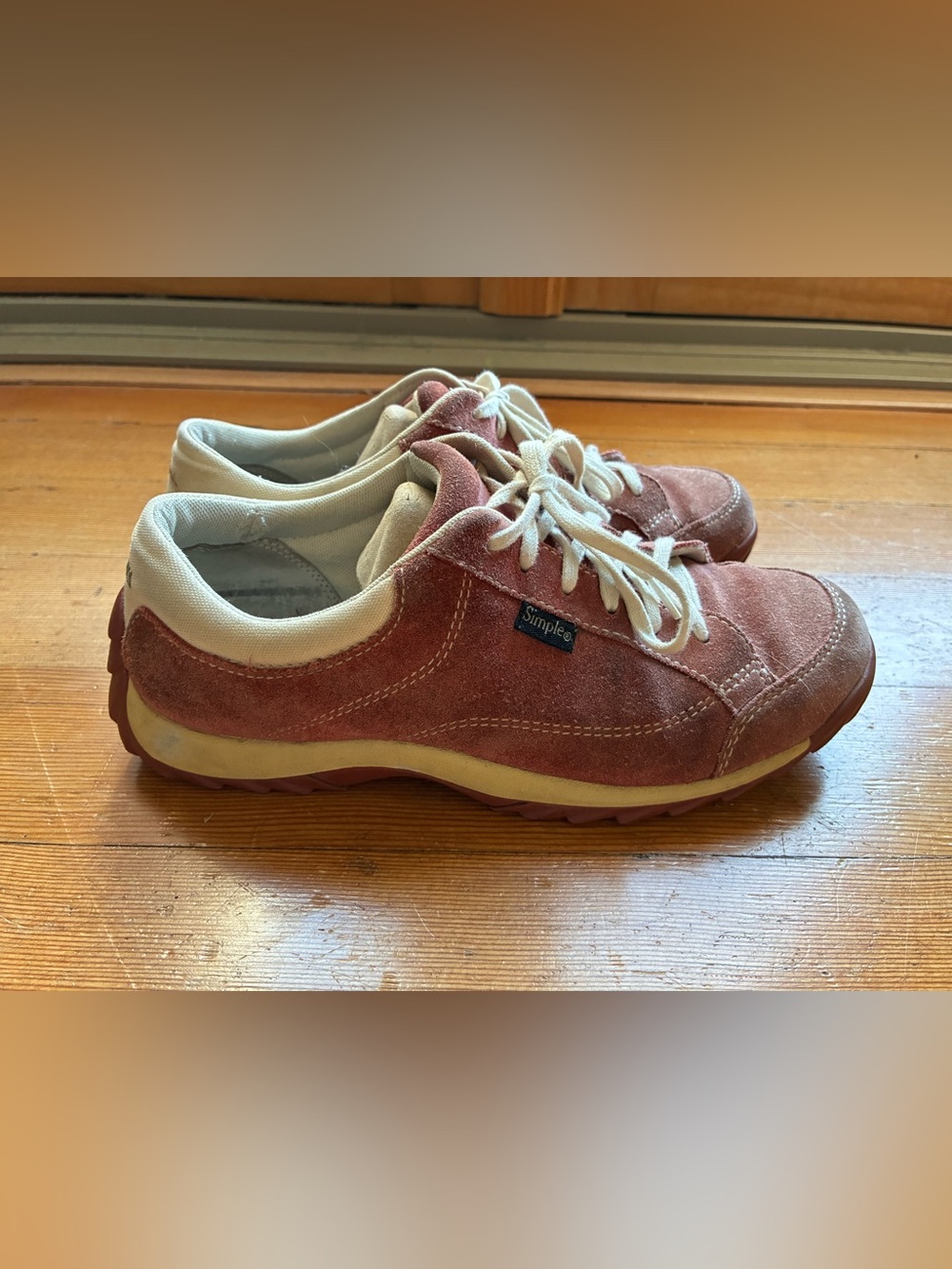 Simple Suede Sneakers in Heather Red